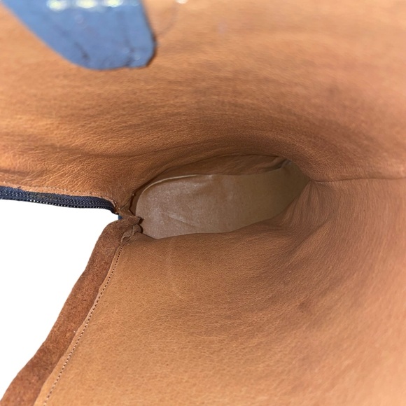 Agave Sky Jasmine Cowgirl Blue Grey w/Cream Stitch Mid-Calf Suede Boot Size 8.5 - Picture 11 of 16